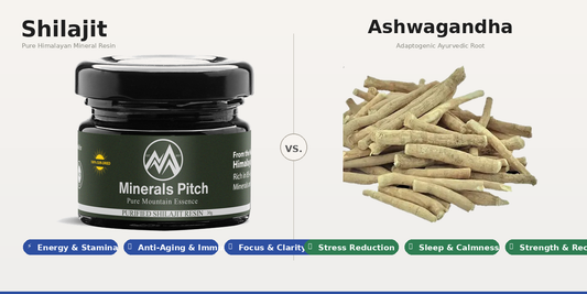 Shilajit vs Ashwagandha: Which One Do You Actually Need? Natural Himalayan Shilajit | MineralsPitch