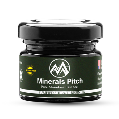 Himalayan Shilajit Resin - 30G Offer for UK Only - ISO 2200 GMP HALAL Certified Minerals Pitch