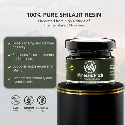 Himalayan Shilajit Resin - 30G Offer for UK Only - ISO 2200 GMP HALAL Certified Minerals Pitch