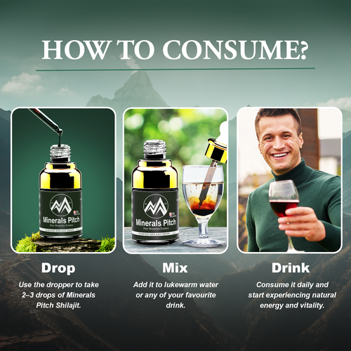 Himalayan Shilajit drops 30ml - Organic trace minerals and natural Fulvic acid for overall wellness