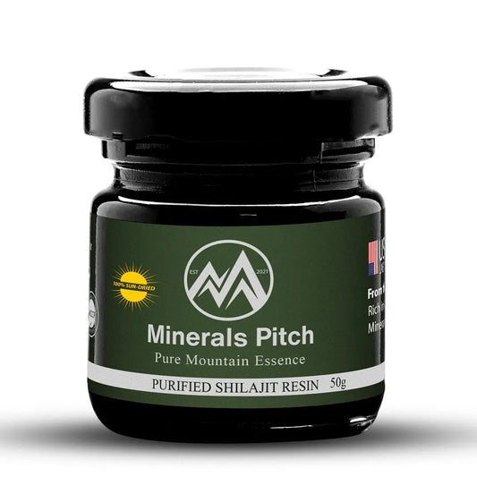 Himalayan Shilajit resin 50G - Organic trace minerals and natural Fulvic acid for overall wellness Minerals Pitch