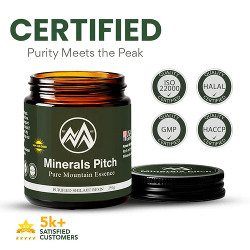 Himalayan Shilajit resin 250G - Organic trace minerals and natural Fulvic acid for overall wellness Minerals Pitch