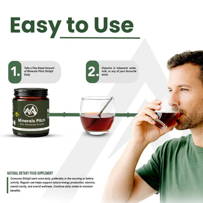 Himalayan Shilajit resin 250G - Organic trace minerals and natural Fulvic acid for overall wellness Minerals Pitch