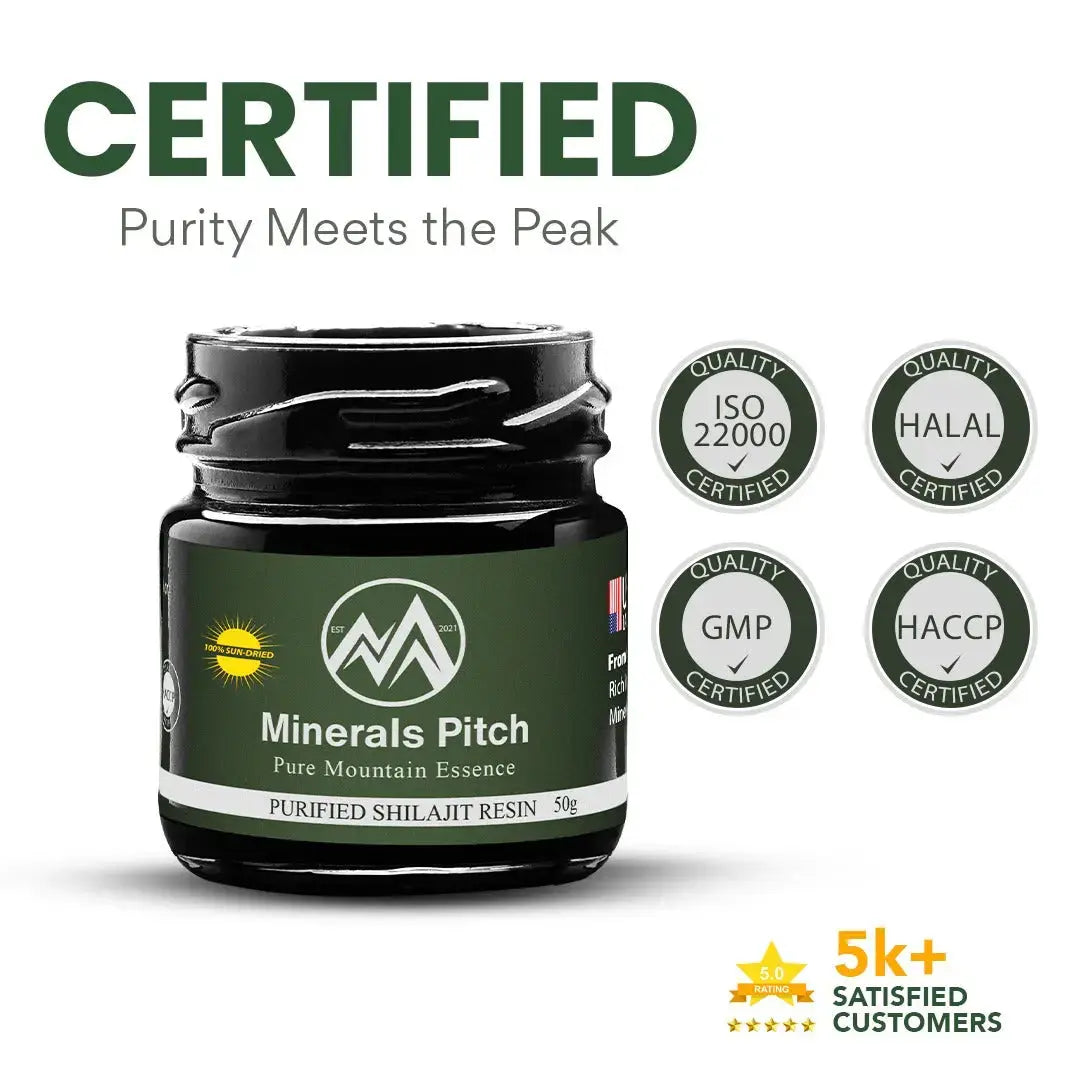 Himalayan Shilajit resin 50G - Organic trace minerals and natural Fulvic acid for overall wellness Minerals Pitch