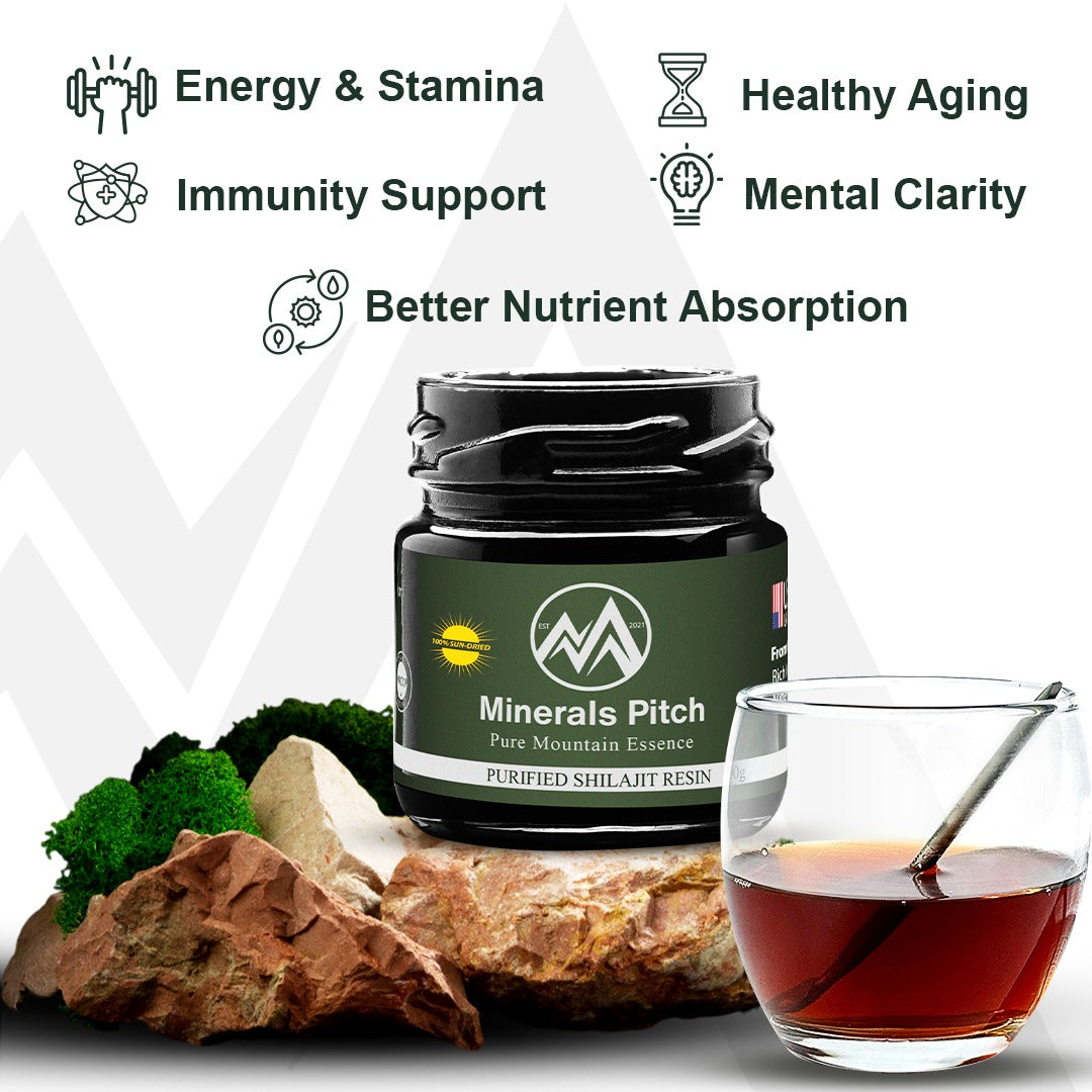 Himalayan Shilajit resin 50G - Organic trace minerals and natural Fulvic acid for overall wellness