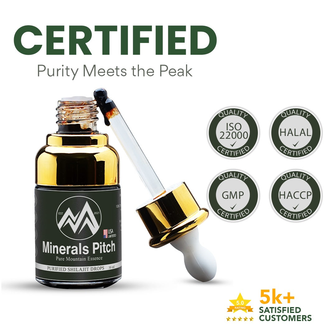 Himalayan Shilajit drops 30ml - Organic trace minerals and natural Fulvic acid for overall wellness