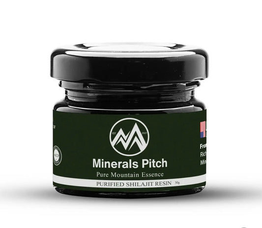 Himalayan Shilajit resin 30G - Organic trace minerals and natural Fulvic acid for overall wellness Minerals Pitch