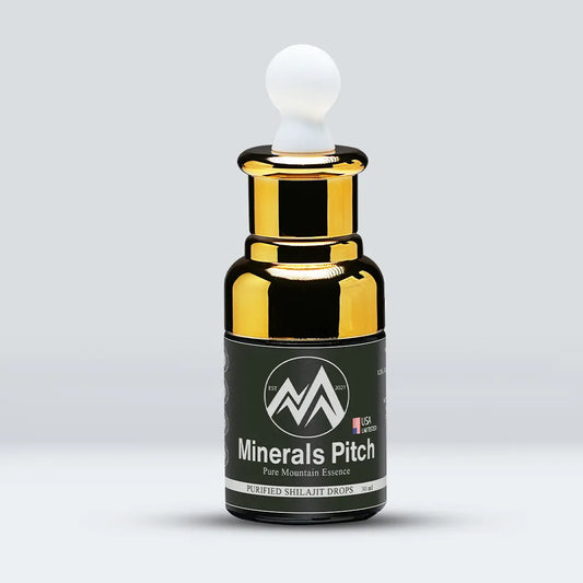Himalayan Shilajit drops 30ml - Organic trace minerals and natural Fulvic acid for overall wellness Minerals Pitch